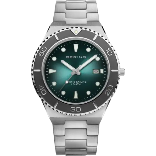 Bering Datum Sunray Glieder-Uhr Grün