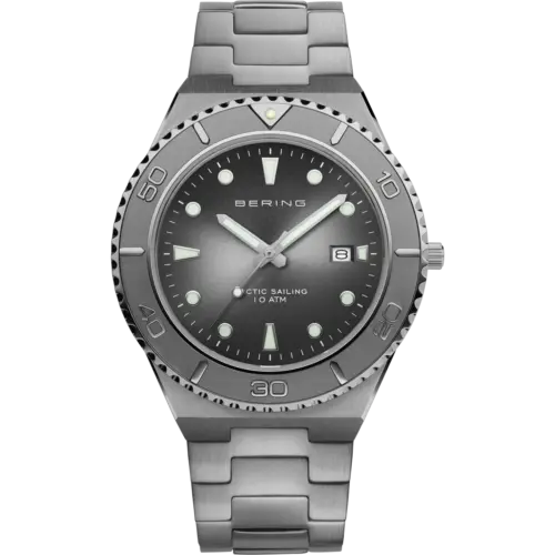 Bering Datum Sunray Glieder-Uhr Grau