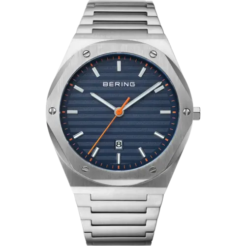 Bering Datum Glieder-Uhr Blau 19742-707