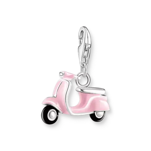 Thomas Sabo Charm-Anhänger pinker Motorroller Silber