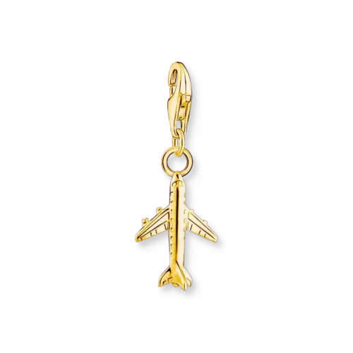 Thomas Sabo Charm-Anhänger Flugzeug vergoldet 2012-413-39