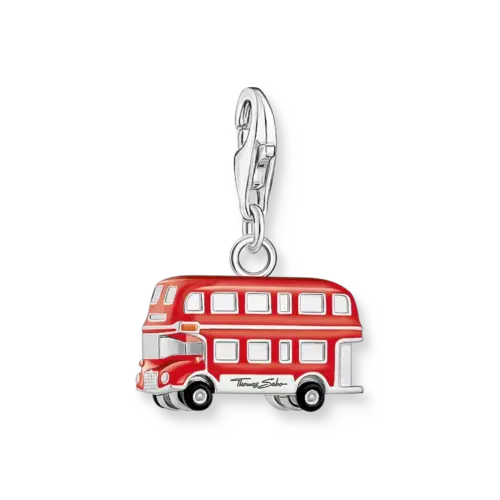 Thomas Sabo Charm-Anhänger roter LONDON Bus Silber