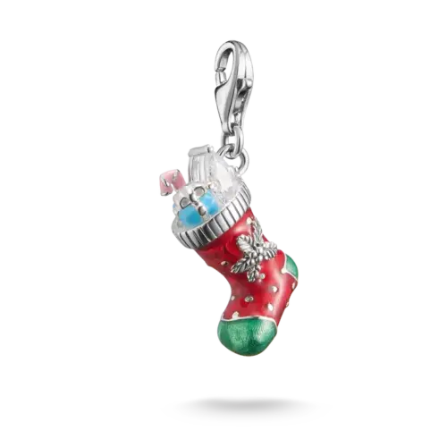 Thomas Sabo Charm-Anhänger Weihnachtssocken Silber