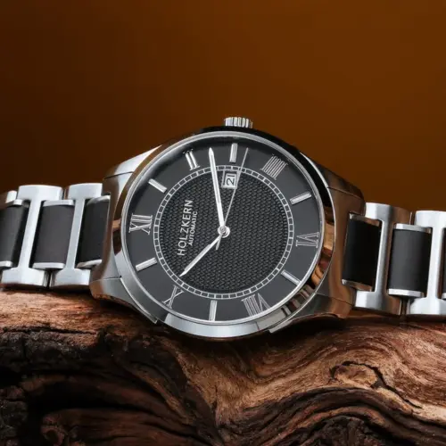 Holzkern Uhr Milestones Ahorn/Schwarz