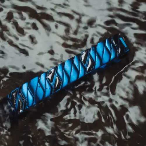 Holzkern Armband Bariton Ahorn/Blau