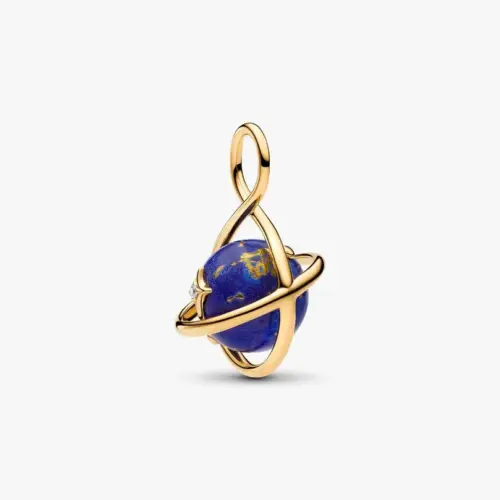 Pandora Drehender Himmlischer Blauer Planet Charm-Anhänger 765032C01
