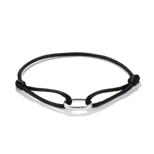 Thomas Sabo Textilarmband schwarz Connect Silber C1210-001-11