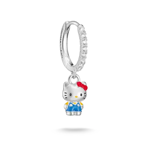 Thomas Sabo Hello Kitty Single-Creole mit weißem Zirkonia CR774-M06-7
