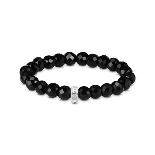 Thomas Sabo Charm-Armband Obsidian-Beads oval X0292-023-11