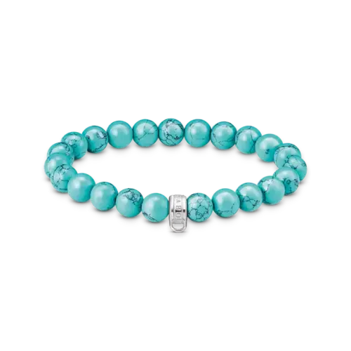 Thomas Sabo Armband mit türkisfarbenen Beads Silber X0293-404-17