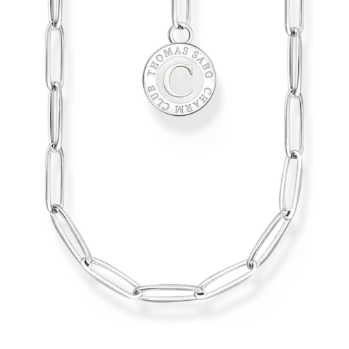 Thomas Sabo Charm-Kette mit weißem Coin Silber X2089-007-21