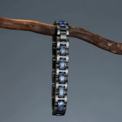 Holzkern Armband Fortissimo Sodalith/Grau